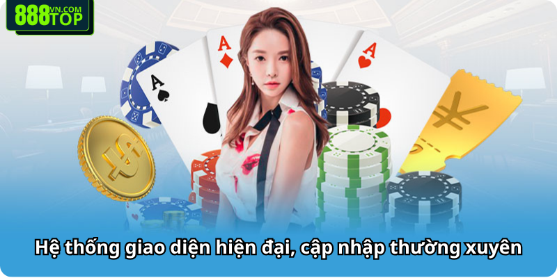 Hệ thống giao diện hiện đại, cập nhập thường xuyên